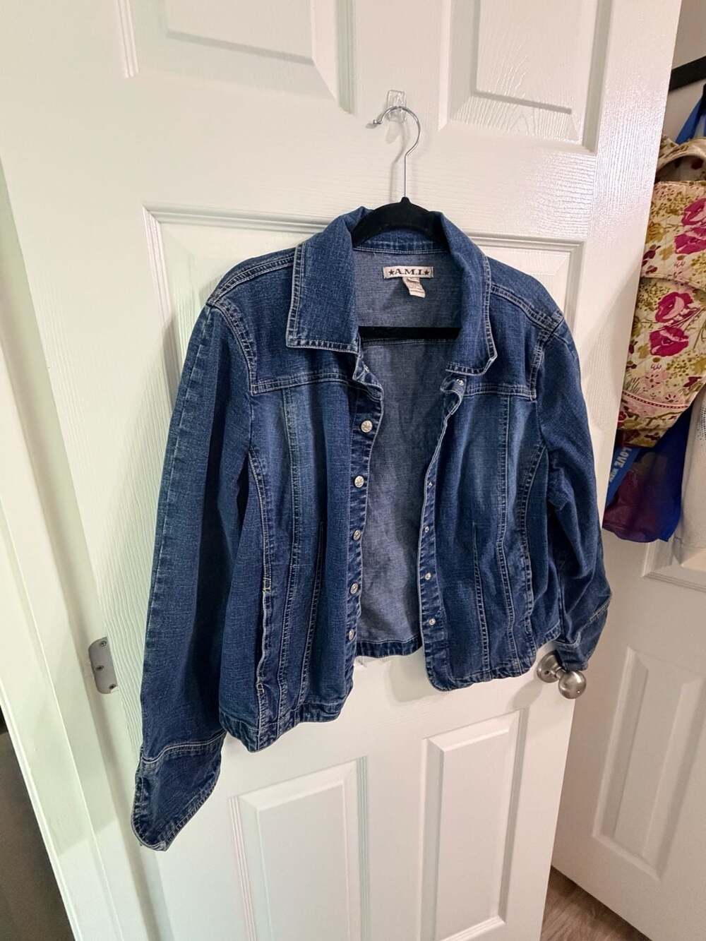 A.M.I Denim Jacket Size XL Blue